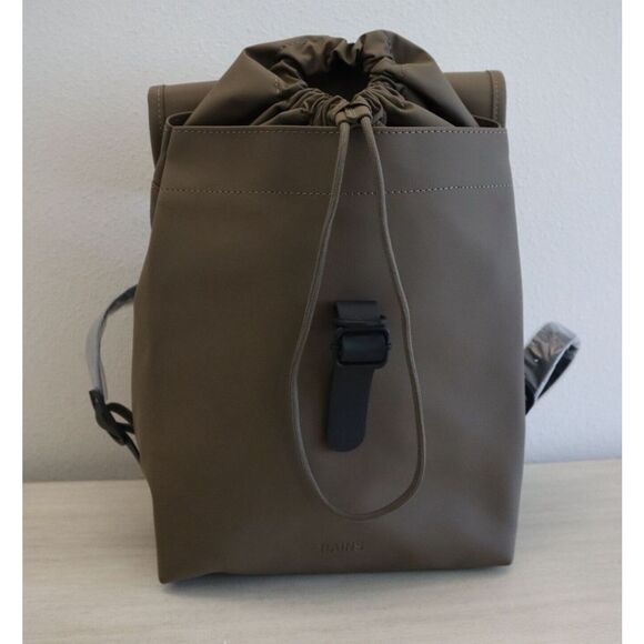 RAINS 13870 Unisex One Size Wood Brown Waterproof Rucksack Bucket Backpack - Picture 6 of 16